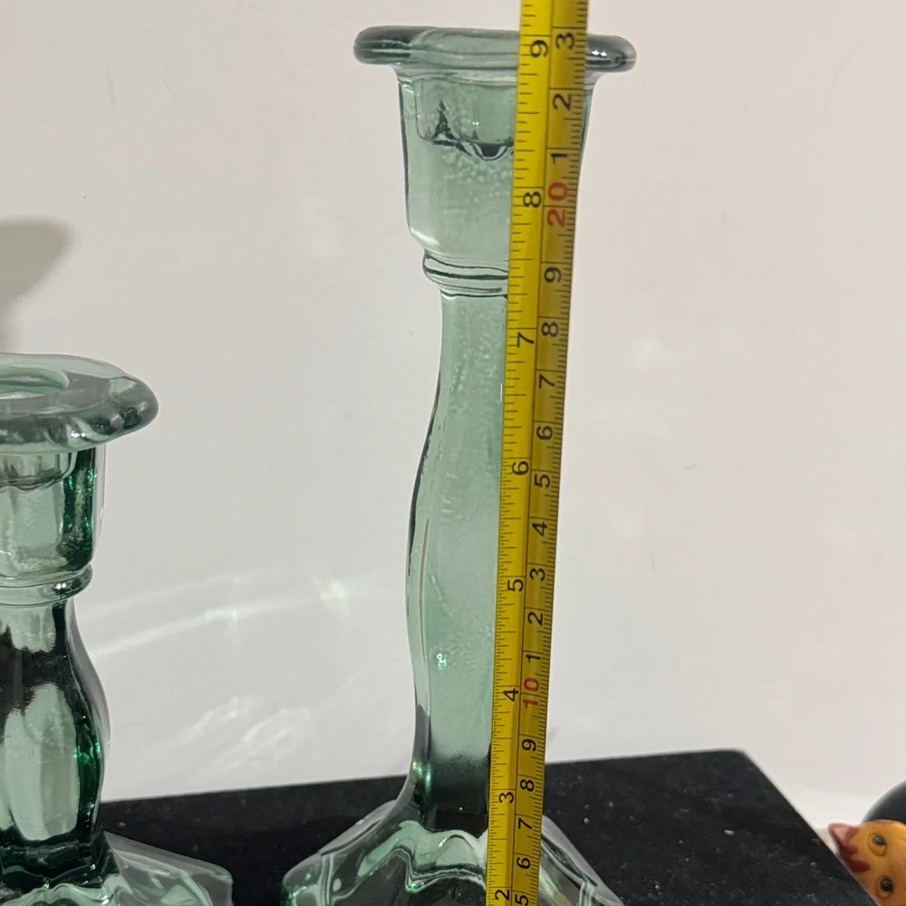 Elegant Glass Candle Holders - Set of 2